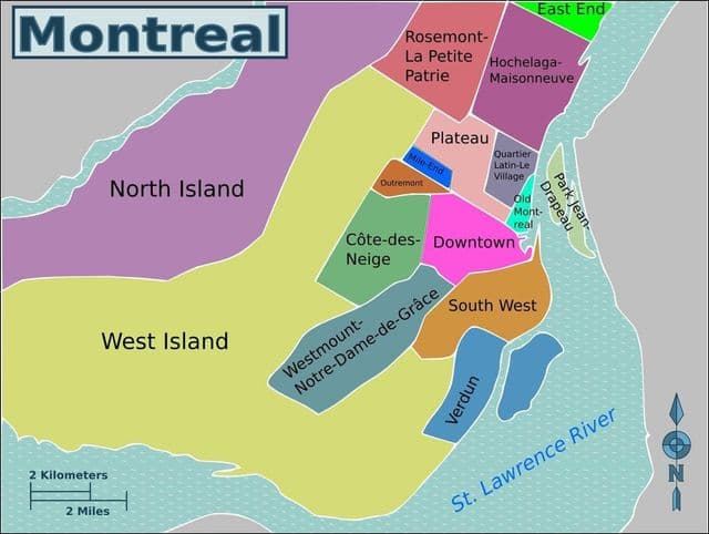 Stadtplan von Montreal