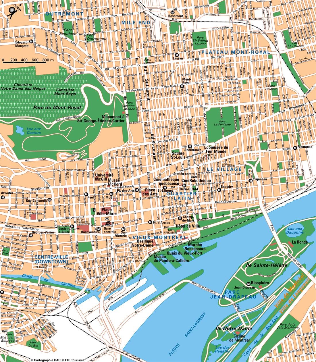 Montrealer Straßenkarte